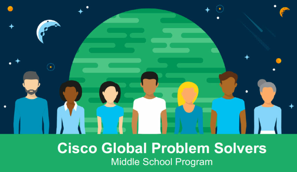 Logo for ASU-Cisco Global Problem Solvers Middle School Pogram